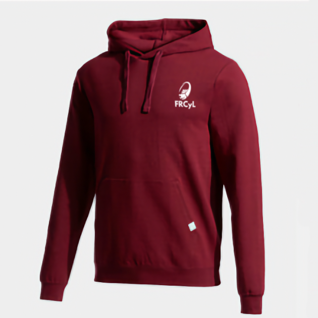 Sudadera Oficial FRCyL con Capucha - Granate